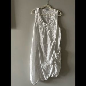 Asymmetric white dress